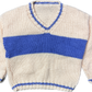 Hand Knit English V Neck Sweater