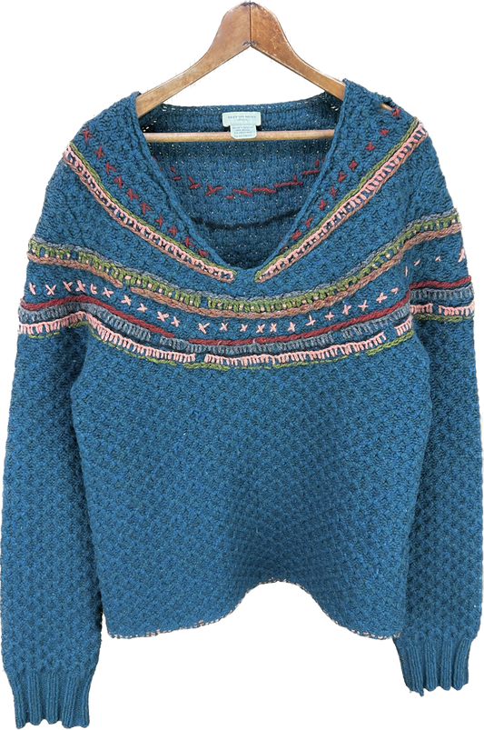 90s Dries Van Noten Hand Knit Sweater - M