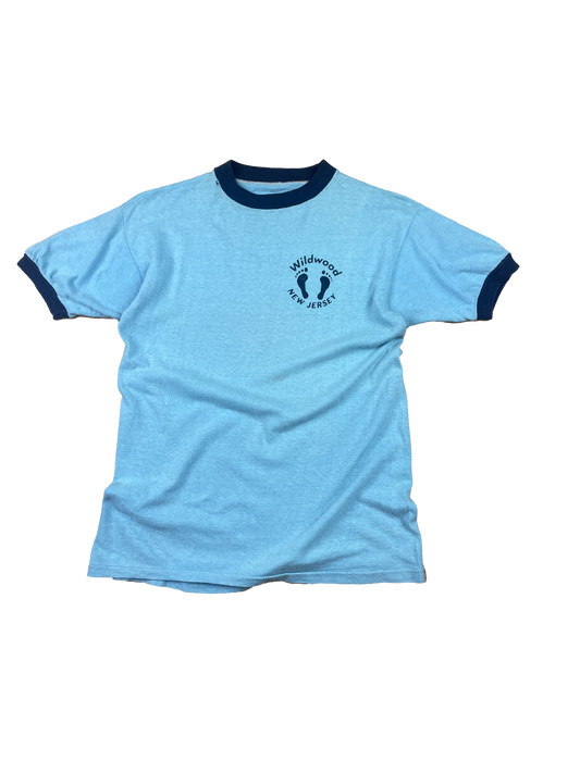 70s Wildwood New Jersey Ringer T-Shirt //M